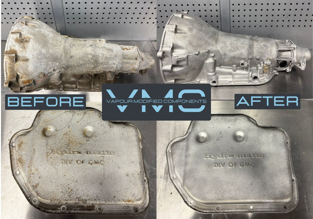 Workshop vapour blasting comparison