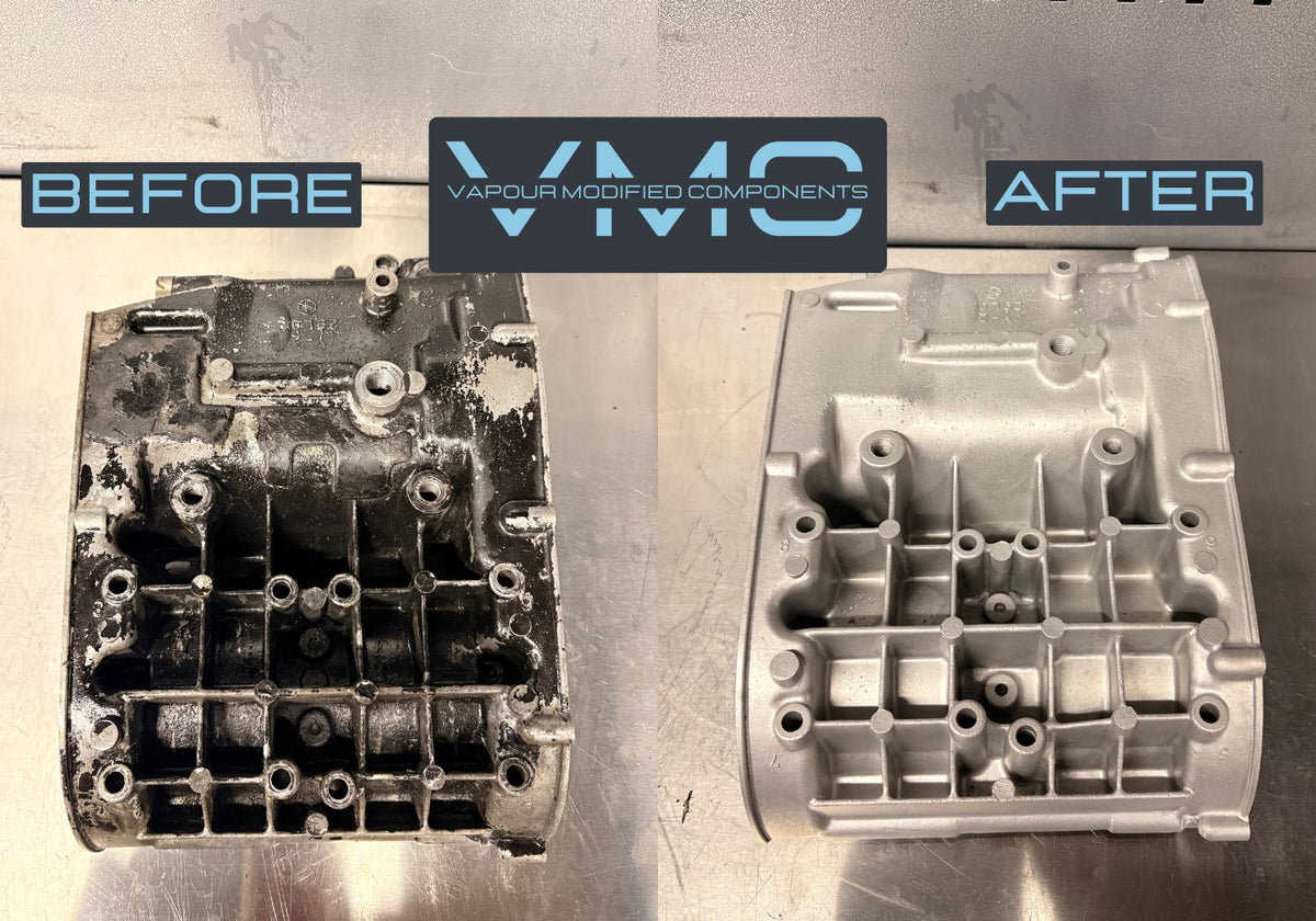Classic component vapour blasting result