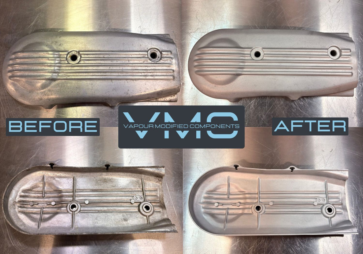 Before and after metal component