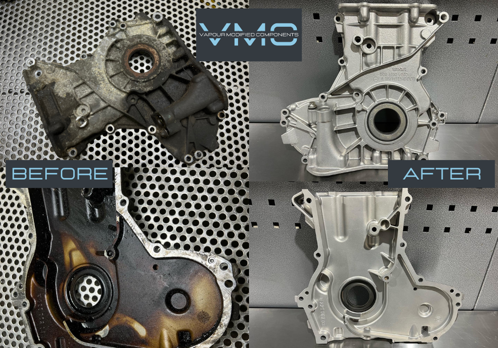 Small component before and after